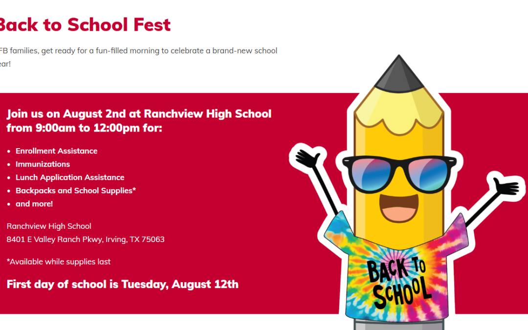 Carrollton Farmers Branch ISD Back To School Fest 2025