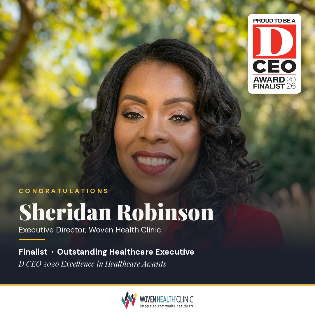 Sheridan Robinson, Executive Director of Woven Health Clinic, named a finalist for D CEO's 2026 Excellence in Healthcare Awards